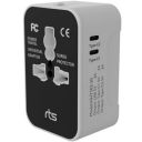 rts 2 Type C + 1 USB Plug Universal Travel Adapter, International All in One Worldwide Travel Power Plug Adapter Suitable for 200+ Countries Wall Charger for USA EU UK AUS European Cell Phone Laptop...