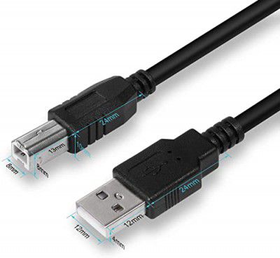 rts 3 M USB 2.0 High Speed Printer Scanner Cable A Male to B Male COMPATIBLE (3 M-9.84 Feet)