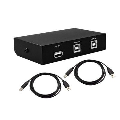 rts 5 ft Printer Sharing USB Switch 2 Ports USB 2.0 Selector Switch 