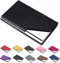 rts Credit Card Holder RFID Blocking Credit Debit ATM Business Visiting Name Wallet ID Protector Case PU Leather Steel for Men Women Festive Gifting for Family Friends Valentines SHE/HE Silver Black...