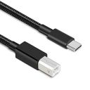rts Hight Speed Type C Printer Cable 2 Meter Nylon Braided Compatible with MacBook Pro MacBook Air M1 Mac Pro iMac Pro iPad Pro iPad Air USB B to USB C Printer Cable 6.6FT, For Scanner Printer to USB...