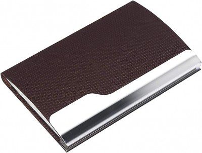 rts RFID Blocking Credit Card Holder Visiting Name Wallet ID Protector Case PU Leather Steel
