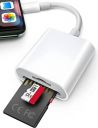 rts Sd Card Reader for iPhone iPad Camera,Dual Card Slot Memory Card Reader Supports SD and TF Card Trail Camera Viewer Sd Card Adapter Portable Micro Sd Card Reader No Application Required...