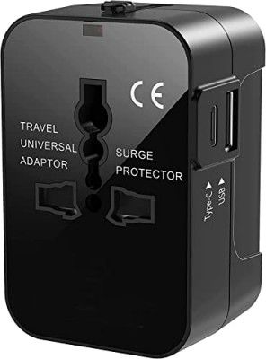 rts Type C (USB C) And USB A Universal Travel Adapter / International All in One Worldwide Universal Travel Adapters –AC Wall Plug Charger with Type c USB Charging Ports 2.4A Type C & 2.4A USB-A Ports