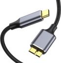 rts Usb C Type C Portable External Hard Disk Drive Hdd Cable,Nylon Braided 10Gbps Fast Charging&Syncing Cord Compatible ...