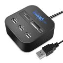 rts USB Hub 2.0 480Mbps USB Combo Card Reader All in One Multi USB Splitter for MS, M2, SD/MMC, TF Portable for PC Laptop Smart Tv Game and ETS...