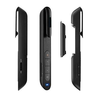 rts Wireless Presenter Laser Presenter, Restar 2.4GHz Wireless USB PowerPoint Presentation Remote Control Pointer Clicker Presenter Laser Flip Pen with Clip