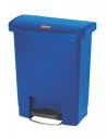Rubbermaid 8 Gallon, Plastic Front Step Step-On, Blue : Rubbermaid Commercial Slim Jim Resin Step-On Wastebasket, Front-Step, 8-Gallon, Blue (1883591)...