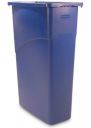 Rubbermaid Commercial Slim Jim Trash Can, 23 Gallon, Blue, FG354000BLUE...