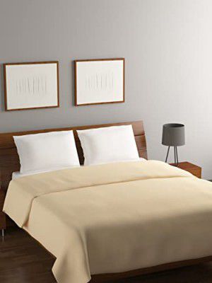 Rubix Home 220 GSM All Season Camel Fleece Blanket Double Bed