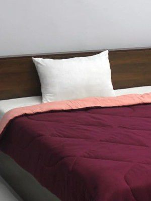 Rubix Home - Eternia Polyester Reversible Comforter, Single (Maroon & Peach 300 GSM)