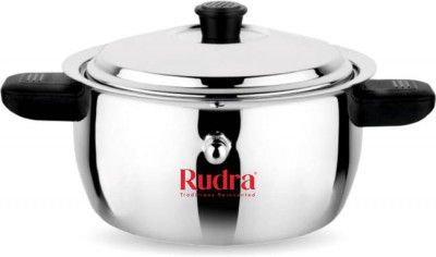 Rudra SS Stainless Steel Ideal Milk Boiler/Cooker Pot 20 cm diameter 1 L