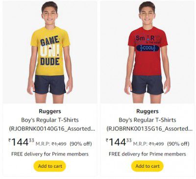 Ruggers boys regular t-shirts up to 90% Off