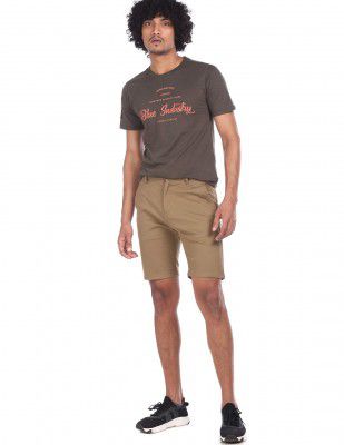 RUGGERS Mens Chino Shorts (RGMESRT20013K05_Khaki_34)