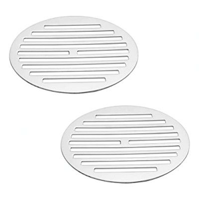 Ruhe Classic Round Floor Drain Set of 1 | Premium Stainless Steel Floor Drain | 4 Inches - Silver
