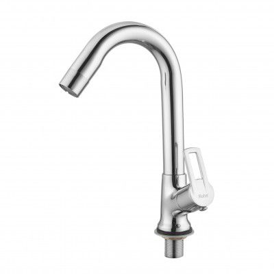 Ruhe® Swivel Spout Faucet/Tap | Kubix Swan Neck with Flexible Swivel Spout Faucet/Tap | Table Mount | with Chrome Finish for Bathrooms Wash Basins & Kitchen Sinks