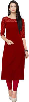RUNAMORA CREATION Women's Crepe Regular Kurta