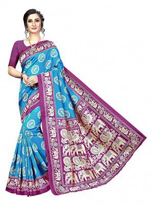 RUNAYA NX Womens silk Saree with Unstitched Blouse Piece