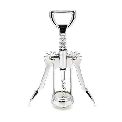 Runilex Stainless Steel 2 in 1 Wine Corkscrew Bottle Opener for Wine Beer Bottle Cap Puller (Silver)