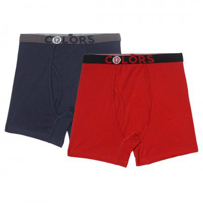 Rupa Frontline Colors Kid's Front Open Long Trunks | Pack of 2