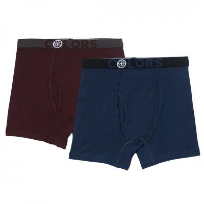 Rupa Frontline Colors Kid's Front Open Long Trunks | Pack of 2