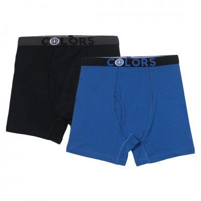 Rupa Frontline Colors Kid's Front Open Long Trunks | Pack of 2