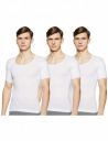 Rupa Jon Half Sleeves Vest for Men, 100% Cotton, Round Neck, White, Pack of 3...