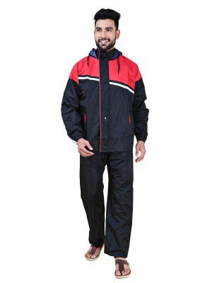Rupa Mens Rainwear for Men, Nylon Blended Rain Jacket with Pants and Carry Bag