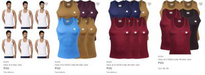[ Pack of 10] Rupa Mens Vests starts at Rs 100