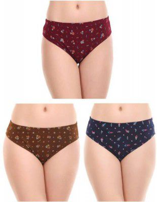 RUPA Pack of 3 Women Hipster Multicolor Panty