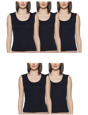 Rupa Women's Solid Regular Fit Vest [ Pack of 5]