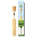 Rusabl Organic Bamboo Toothbrush with Bamboo Case for Kids, Travel-Friendly, Charcoal Activated Soft Bristles, Biodegradable & Anti-Bacterial, Eco-friendly & Natural (Pack of 1)...