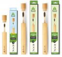 Rusabl Organic Bamboo Toothbrush with Bamboo Case for Adults & Kids, (Pack of 3, 2 Adults & 1 Kid)...