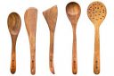 Rusabl (Pack of 5) 100% Pure Premium Sheesham Wooden Spatulas, Kitchen Tools Non-Toxic Polish, Heat Resistant...