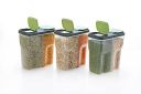 RUSHIL WERE 2500 ml Airtight Containers For Kitchen Storage | With 2 sections | with additional opener Cap | Multicolour | Pack of 2...