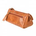 RusticVintage Genuine Leather Pencil Boxes Pencil Case Simple Pencil Bag Gray Pen Case Office School Supplies for Kids Students Adults Pencil Bags with Zipper Pencil Storage Bag Pen Holder...