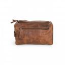 RusticVintage Travel Hanging Toiletry Bag for Women and Men, 100% Leather Toiletries Organizer, Water-Resistant Bathroom Shaving Kit for Cosmetics, Makeup Case (Medium, Brown)...