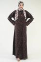 RUZAIN AL WAFI  Corduroy Floral Print Coat For Women...