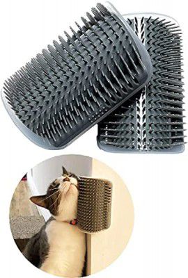 RvPaws Cat Self Groomer Wall Corner Groomers Soft Grooming Brush Massage Combs for Short Long Fur Cats, Softer Massager Toy for Kitten Puppy(Pcs of one)