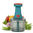 RYLAN Manual Hand Press Push Chopper with 6 Blades for Effortless Chopping Vegetables & Fruits (Assorted, 650 ml, Plastic)...
