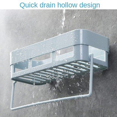 Rylan Plastic Bathroom Accessories 1 Pack, Bathroom Organizer, Bathroom Rack, Bathroom Shelf For Wall, Bathroom Stand, Self Adhesive Bathroom Shelf, Washroom Accessories, Bathroom Racks And Shelves