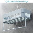 Rylan Plastic Bathroom Accessories 1 Pack, Bathroom Organizer, Bathroom Rack, Bathroom Shelf For Wall, Bathroom Stand, Self Adhesive Bathroom Shelf, Washroom Accessories, Bathroom Racks And Shelves...