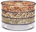 Rylan Sprout Maker with 4 Compartments for Multi Purpose Use - Plastic Grocery Container Sprouted Grains Seeds Dal Channa Chole Ragi Organic Sprouting Jar (500ml,4-Layer)...