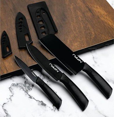 Rylan Stainless Steel 3 Pieces Chef Knife Set.Meat Knife with Sharp Blade with Ergonomic Handle for Home Kitchen and Restaurant