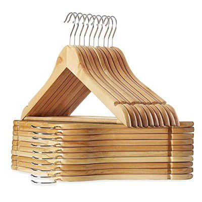 RYLAN Wooden Hanger for Clothes Hanging (Pack of 6)