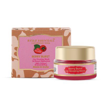 RYLLZ ESSENTIALS Berry Burst Lip Sleeping Mask | with Candillila Wax, Shea Butter