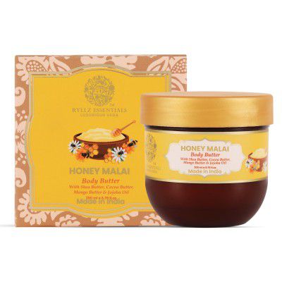 RYLLZ ESSENTIALS Honey Malai Body Butter | with Shea Butter, Cocoa Butter