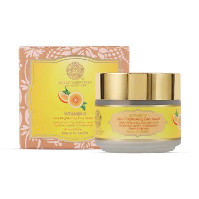 RYLLZ ESSENTIALS Vitamin C Face Mask | with Yellow Clay, Salicylic Acid, Hyaluronic Acid