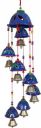 Ryme Rajasthani Design Handcrafted Hanging Windchimes Aluminium Windchime (22 inch, Blue)...