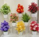 Ryme Set Of 8 Bonsai Wild Artificial Plant with Pot (15 cm, Multicolor)...